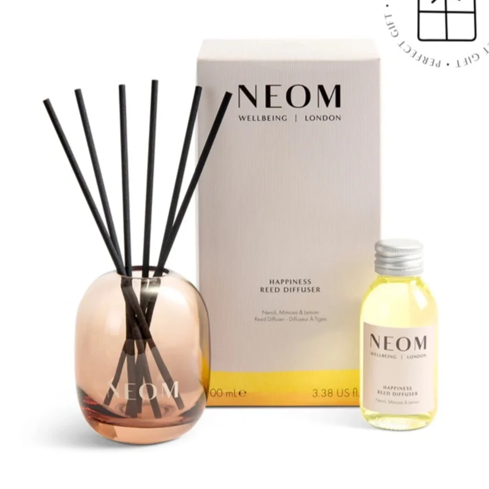 Neom Wellbeing Happiness Reed Diffuser Neroli Mimosa Lemon 100ml New In Box Frag